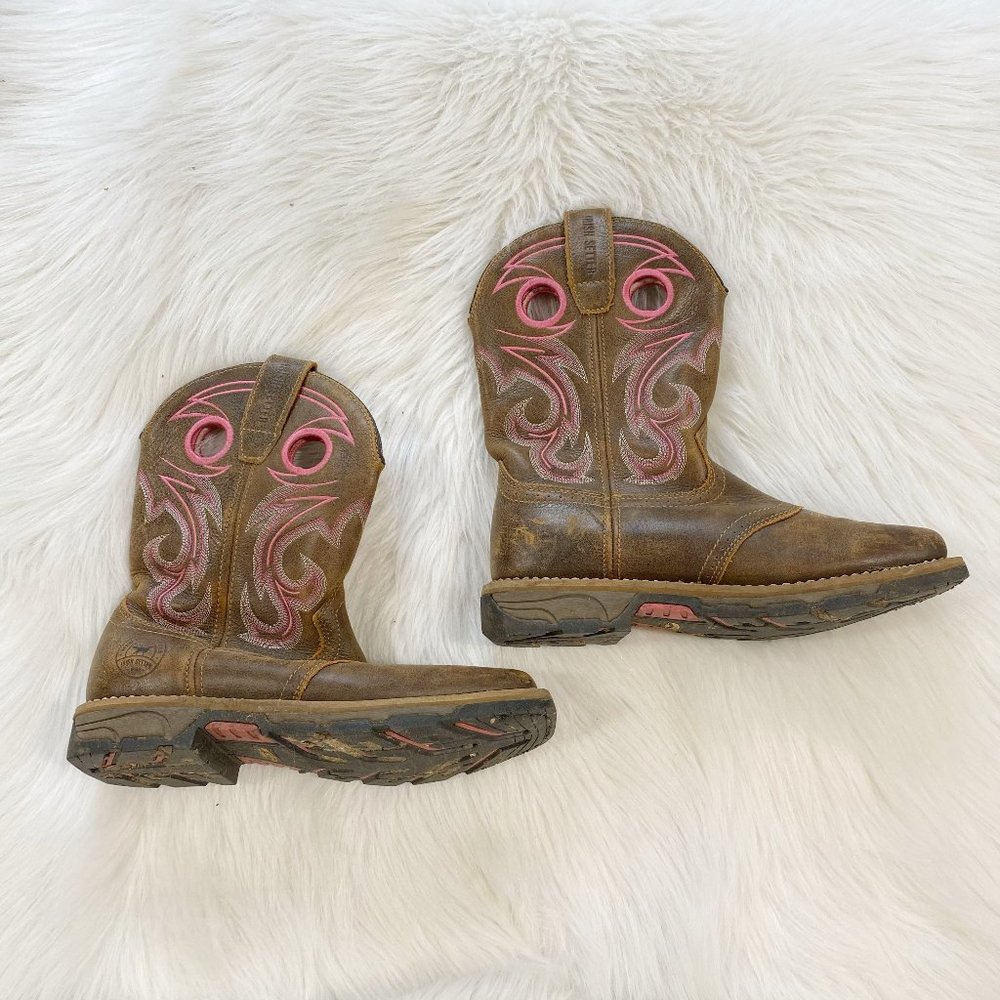 RED WING Irish Setter Pink Brown Cowgirl Boots